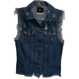 BDG Distressed Raw Frayed Hem Jean Vest Size XS